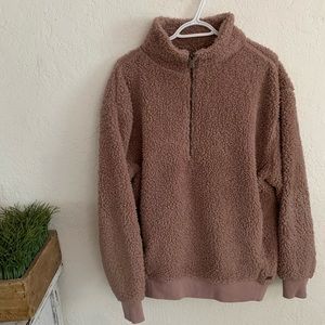 Marc New York Blush Teddy bear half zip